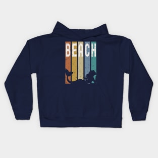 Retro Mermaid Beach Kids Hoodie